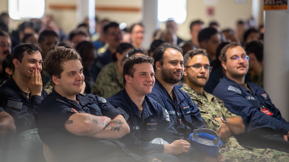 USS Ronald Reagan Crew Receives Mental Health Awareness Presentation