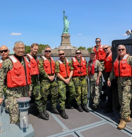 New York Naval Militia Hosts Swedish Marine Corps. for New York City Harbor Tour