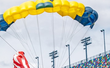 Navy Parachute Team at Jeep Beach