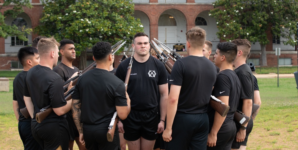 U.S. Army Drill Team rehearses drill movements in preparation for the Army 250th Birthday