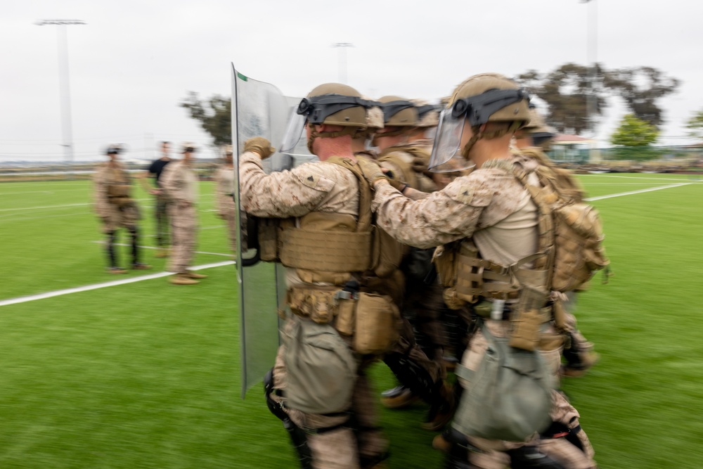 U.S. Marines rehearse nonlethal tactics to support Task Force 51