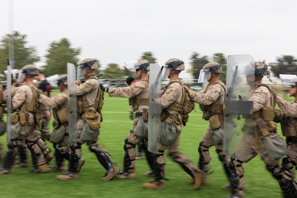 U.S. Marines rehearse nonlethal tactics to support Task Force 51