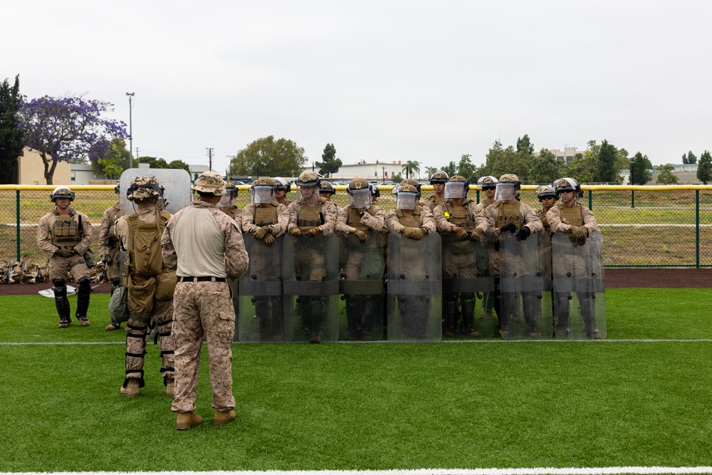 U.S. Marines rehearse nonlethal tactics to support Task Force 51