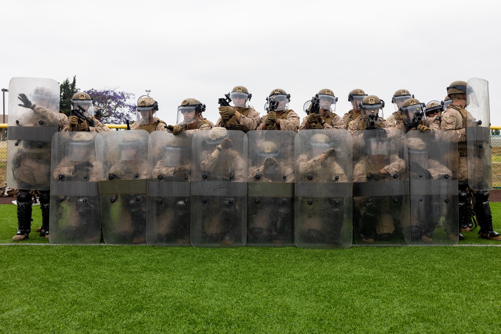U.S. Marines rehearse nonlethal tactics to support Task Force 51