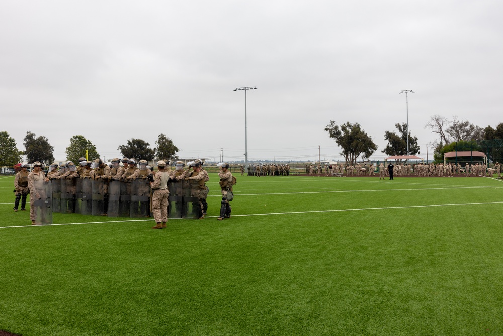 U.S. Marines rehearse nonlethal tactics to support Task Force 51