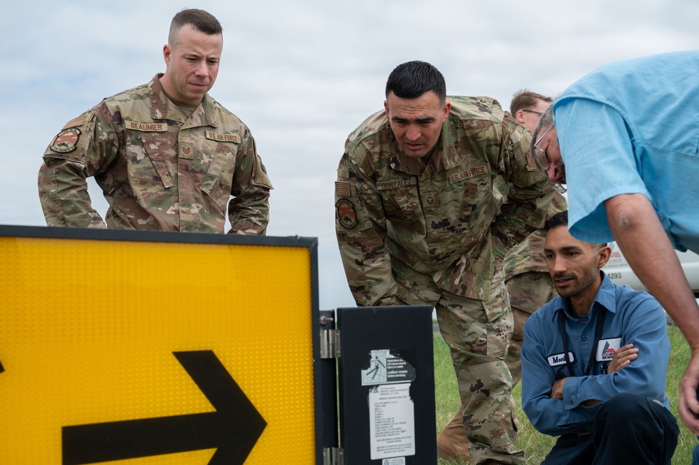 Bright minds unite: 7th CES, ABI collaborate on airfield lighting
