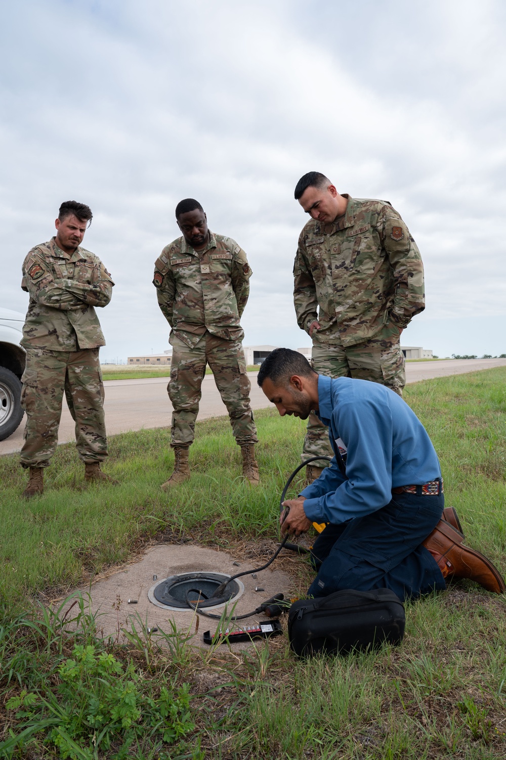 Bright minds unite: 7th CES, ABI collaborate on airfield lighting