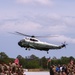 Marine One lands at Pike Field