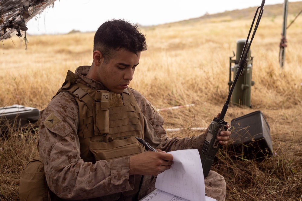November Battery Marines conduct emplacement drills during Regimental FIREX