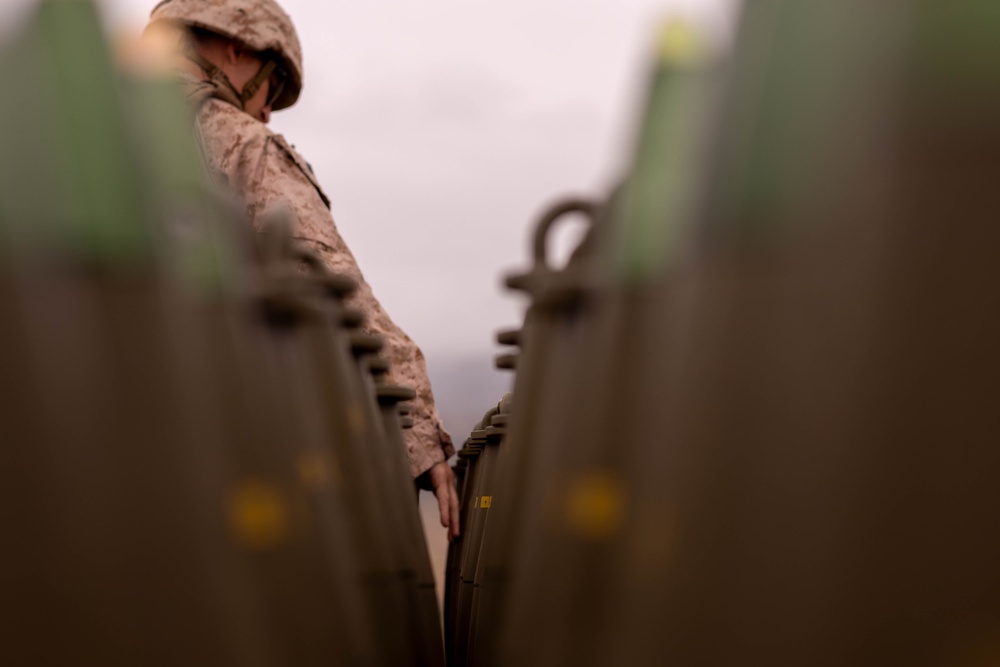 November Battery Marines conduct M777 Howitzer live fire training