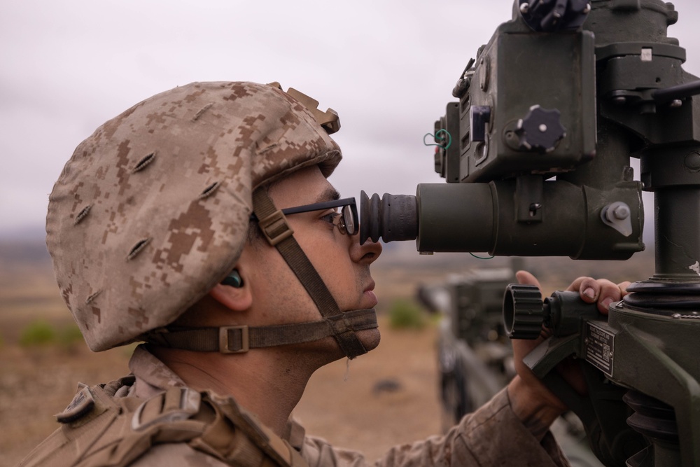 November Battery Marines conduct M777 Howitzer live fire training