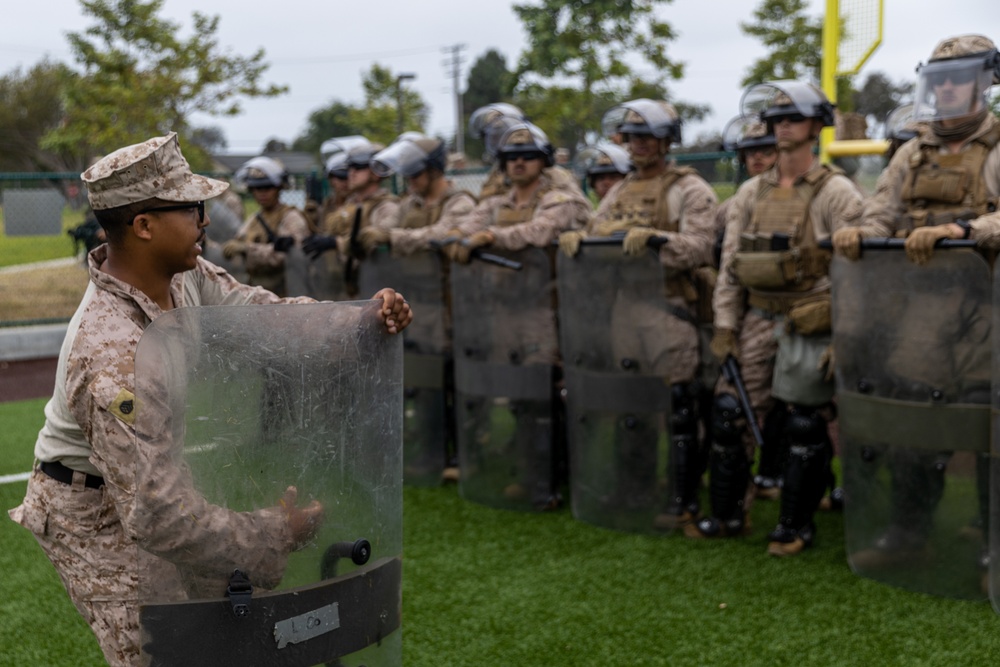 U.S. Marines rehearse nonlethal tactics to support Task Force 51
