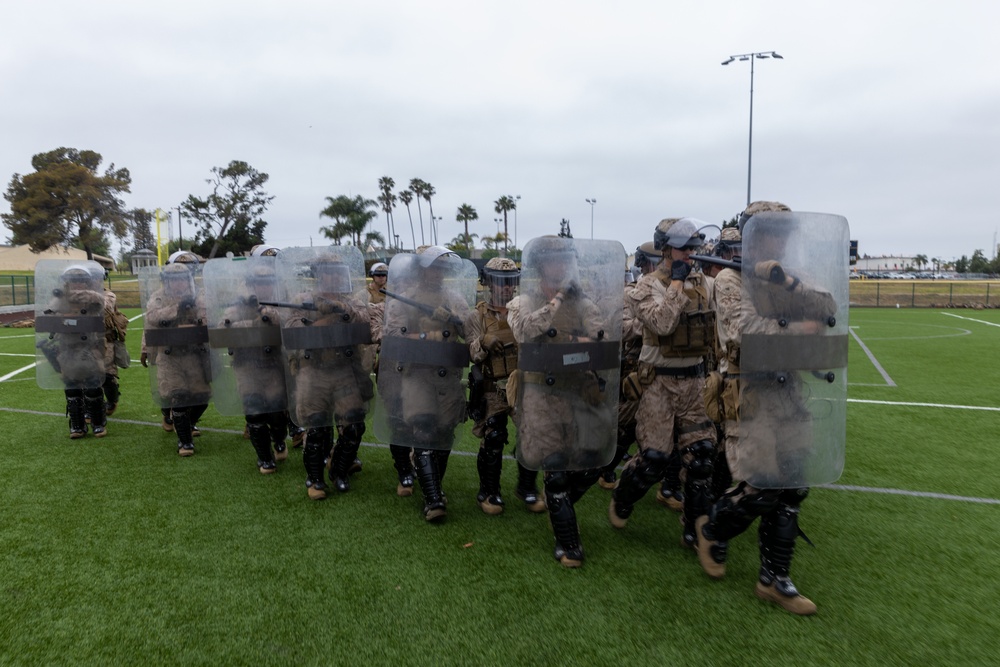 U.S. Marines rehearse nonlethal tactics to support Task Force 51