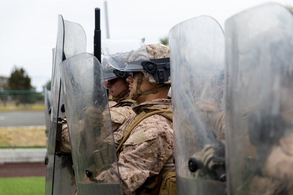 U.S. Marines rehearse nonlethal tactics to support Task Force 51