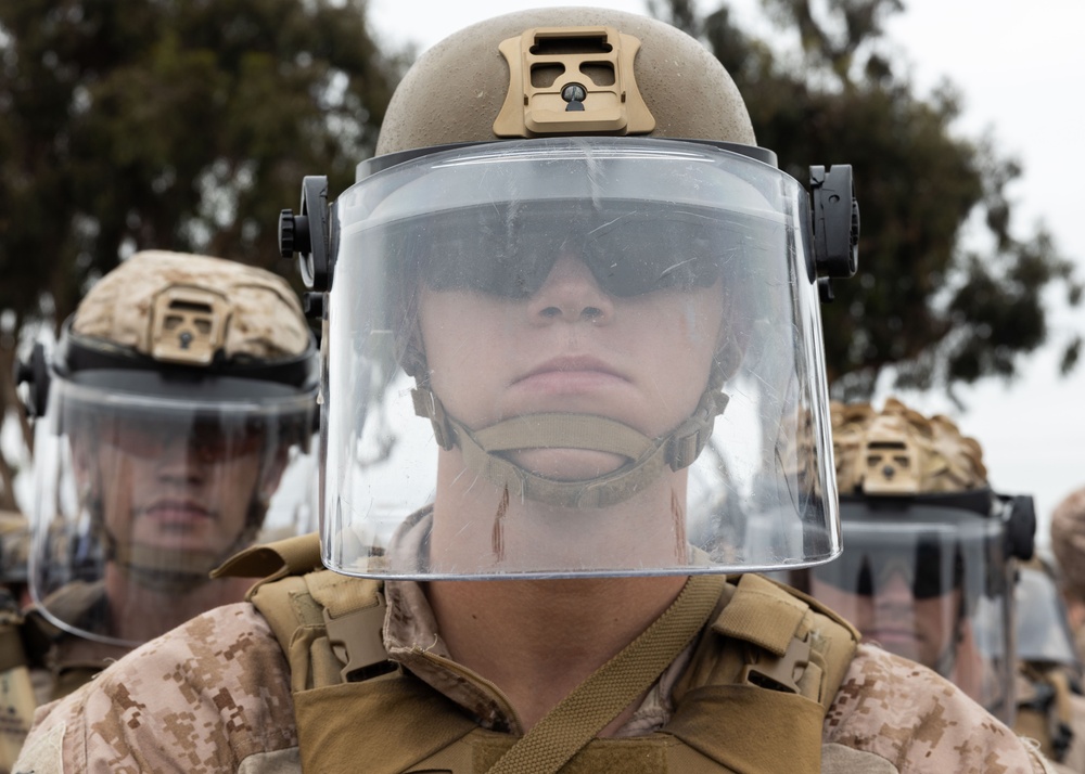 U.S. Marines attached to Task Force 51 gather for formation