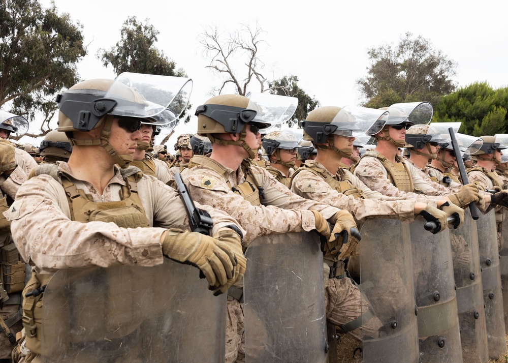 U.S. Marines attached to Task Force 51 gather for formation