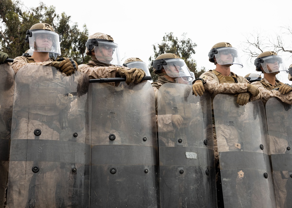 U.S. Marines attached to Task Force 51 gather for formation
