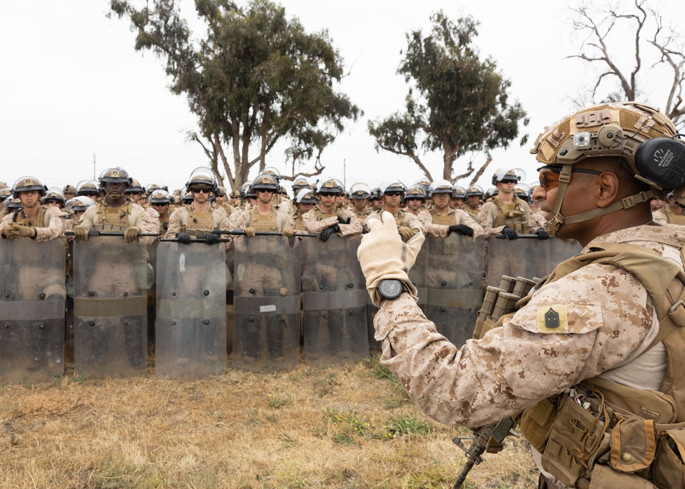 U.S. Marines attached to Task Force 51 gather for formation