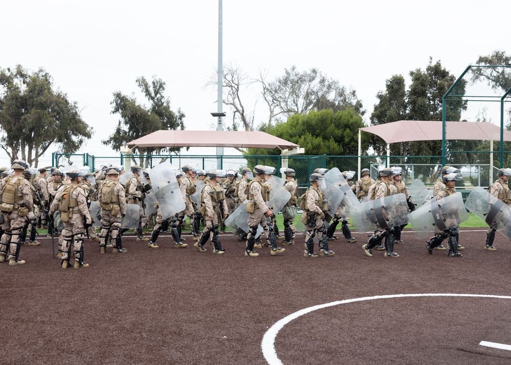 U.S. Marines attached to Task Force 51 gather for formation