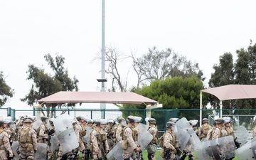 U.S. Marines attached to Task Force 51 gather for formation