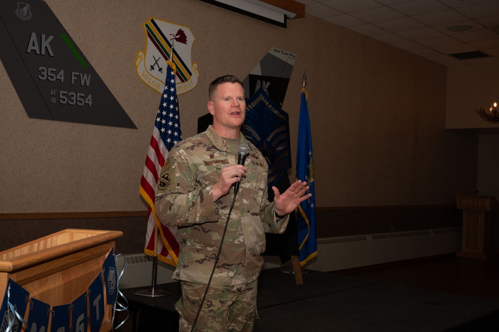 354th FW hosts a Master Sgt Release ceremony