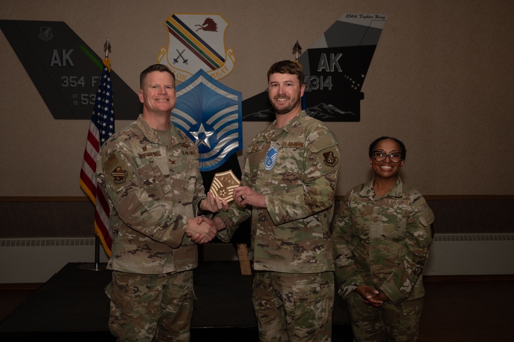 354th FW hosts a Master Sgt Release ceremony