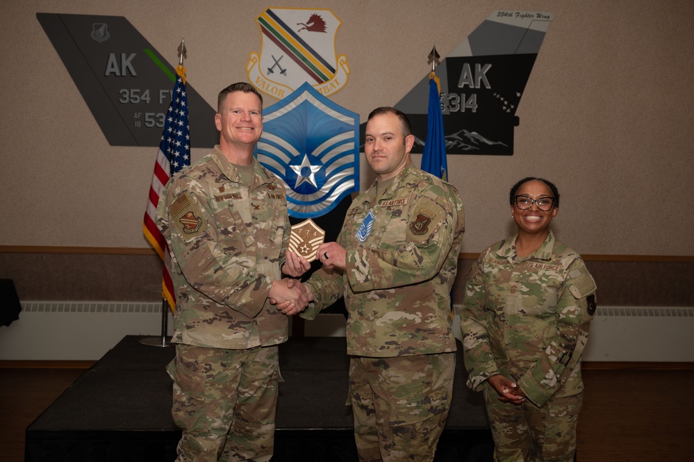 354th FW hosts a Master Sgt Release ceremony