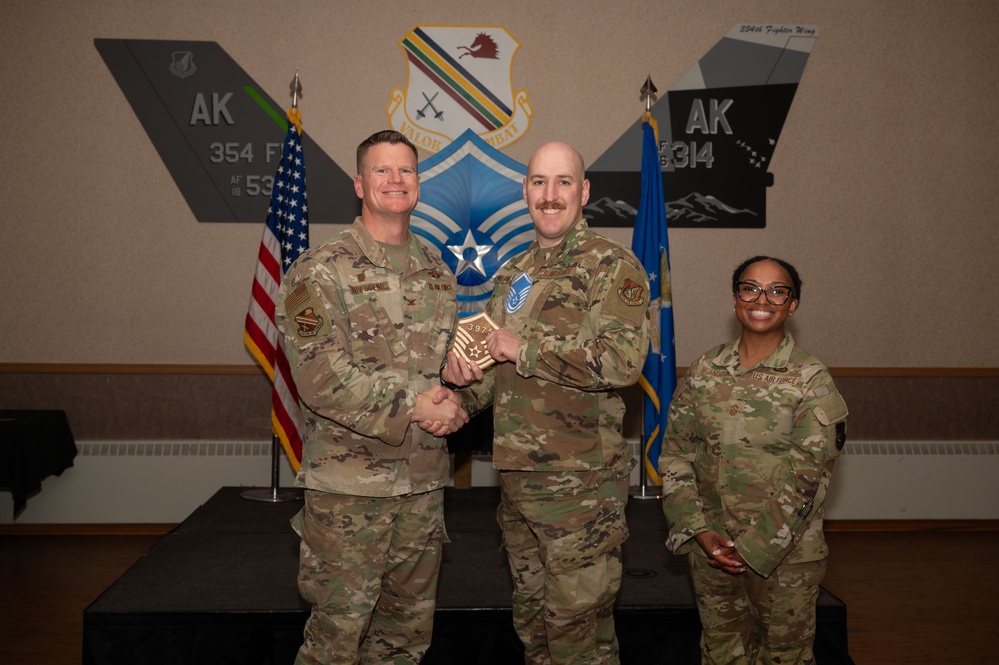 354th FW hosts a Master Sgt Release ceremony