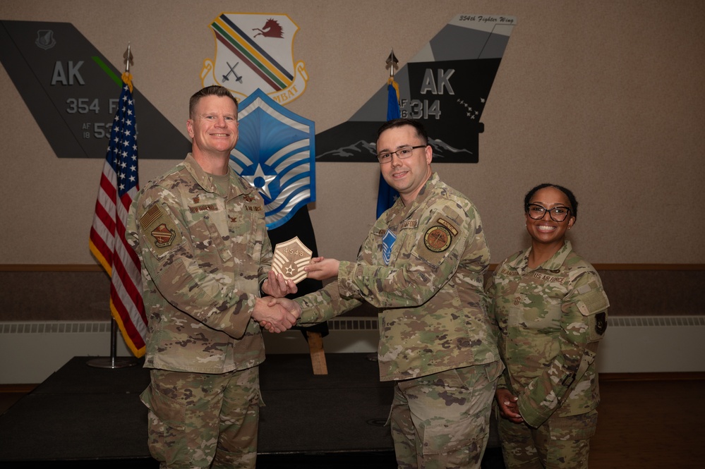 354th FW hosts a Master Sgt Release ceremony