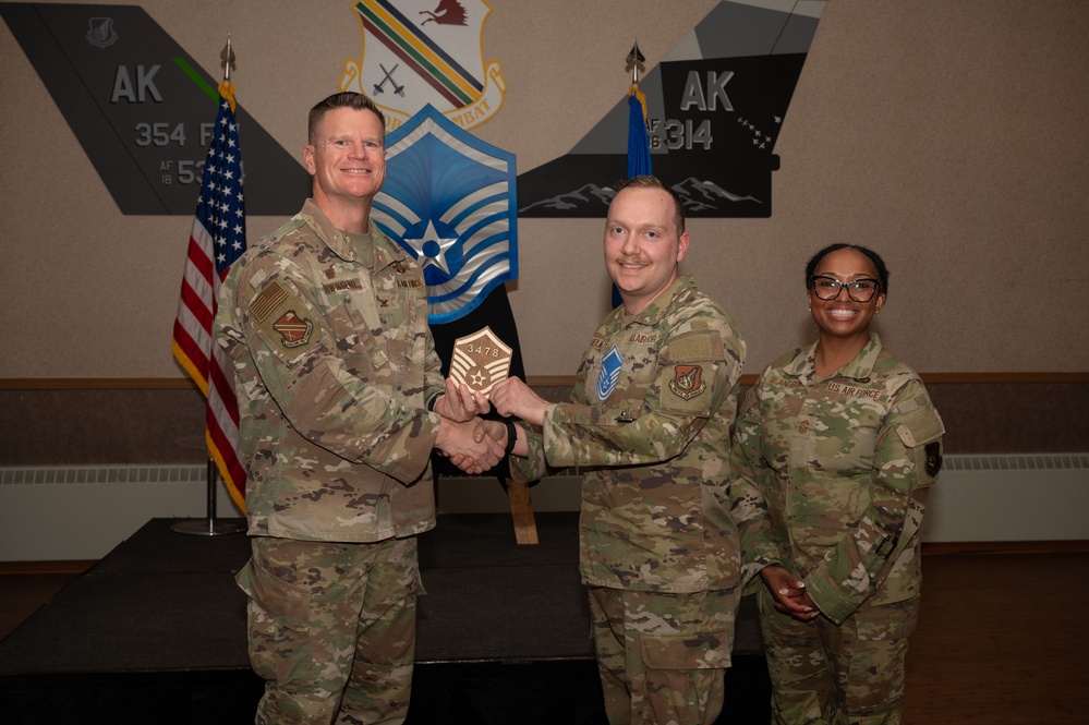354th FW hosts a Master Sgt Release ceremony