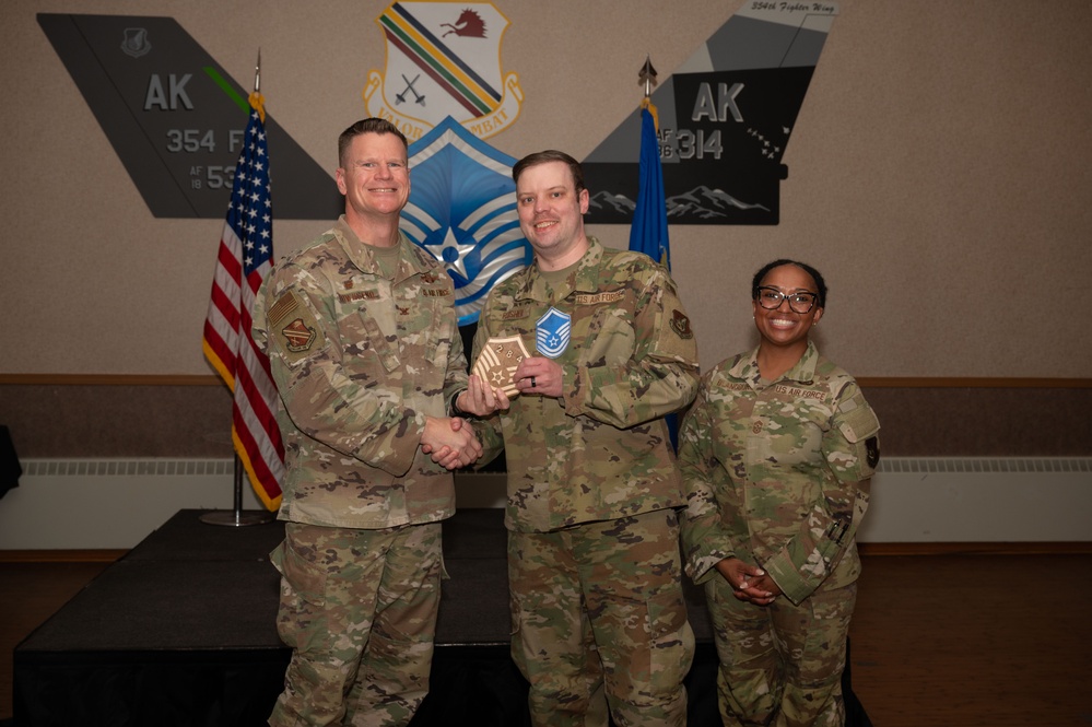354th FW hosts a Master Sgt Release ceremony