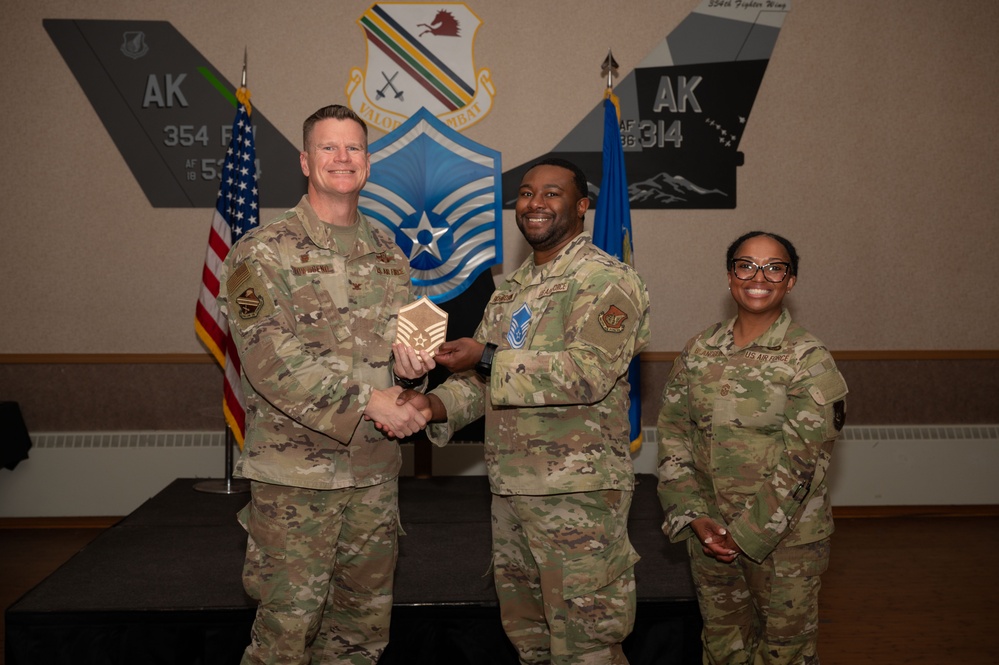 354th FW hosts a Master Sgt Release ceremony
