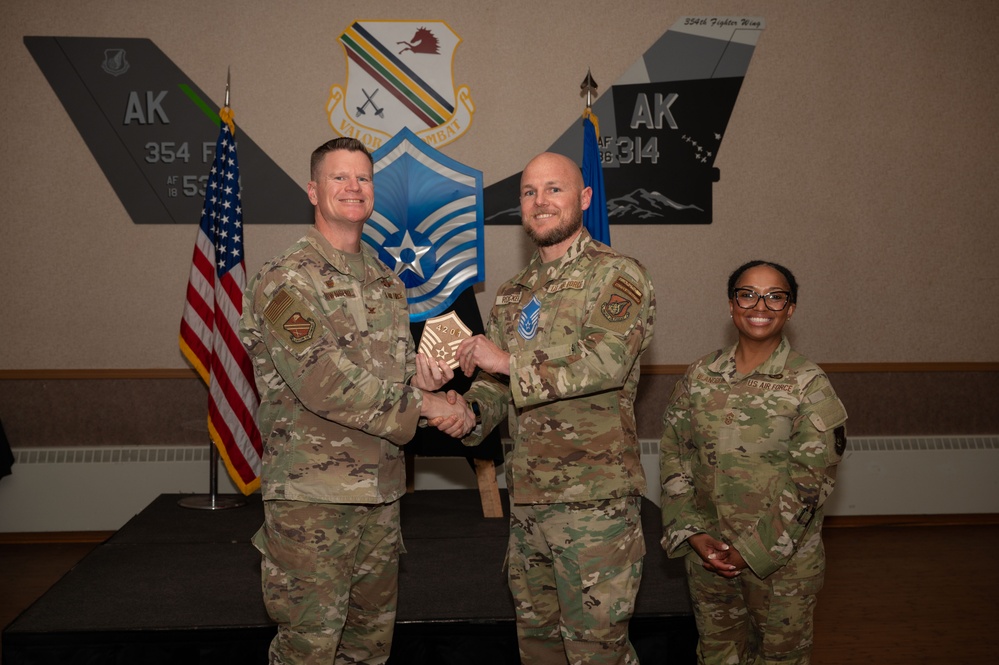 354th FW hosts a Master Sgt Release ceremony