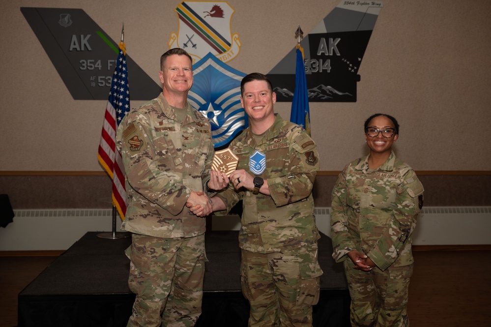 354th FW hosts a Master Sgt Release ceremony