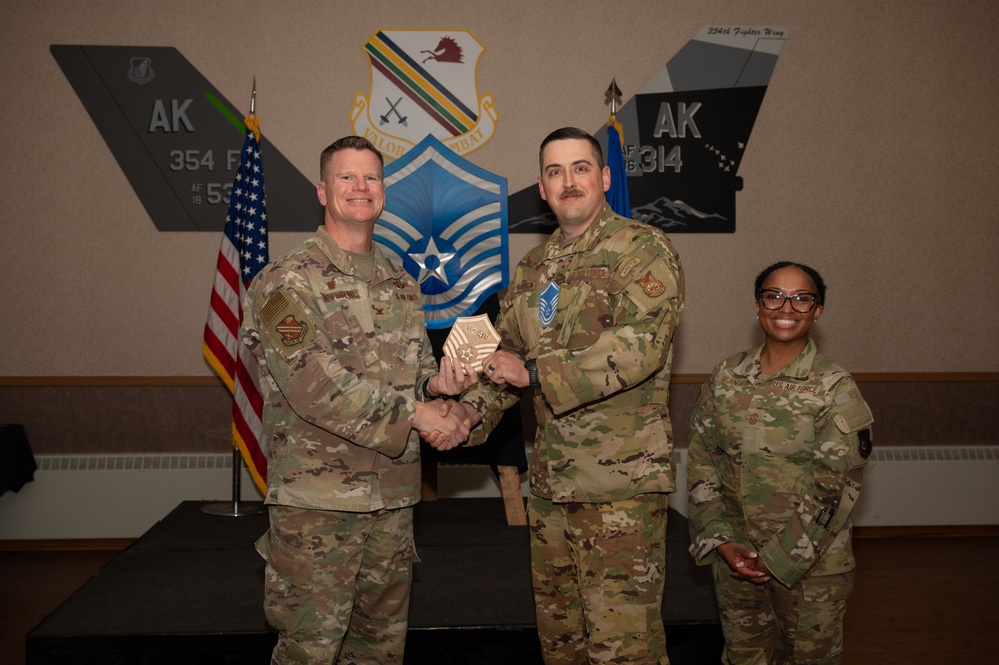 354th FW hosts a Master Sgt Release ceremony