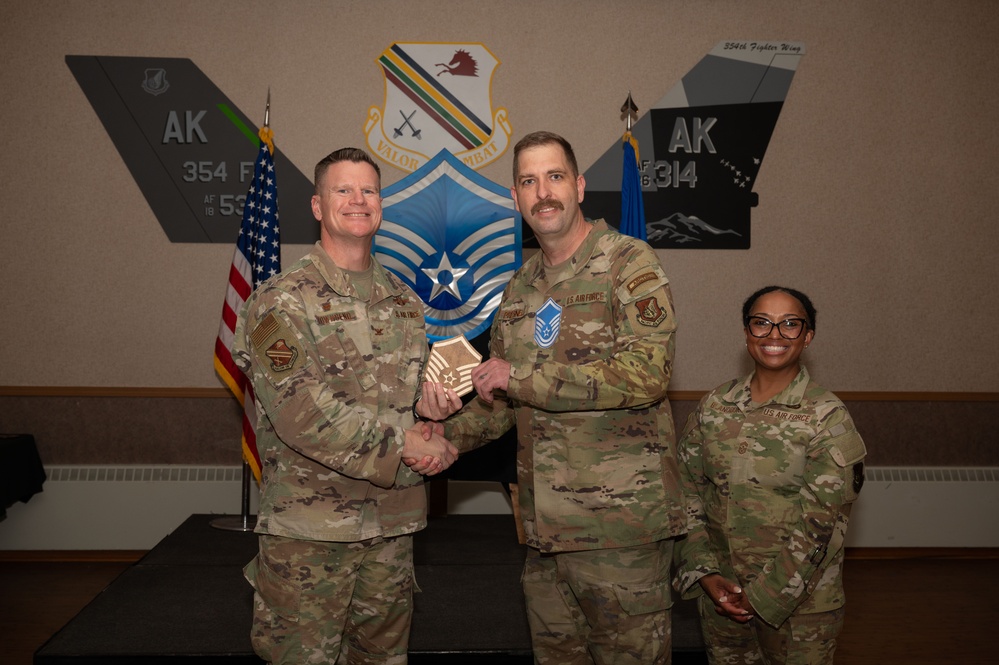 354th FW hosts a Master Sgt Release ceremony