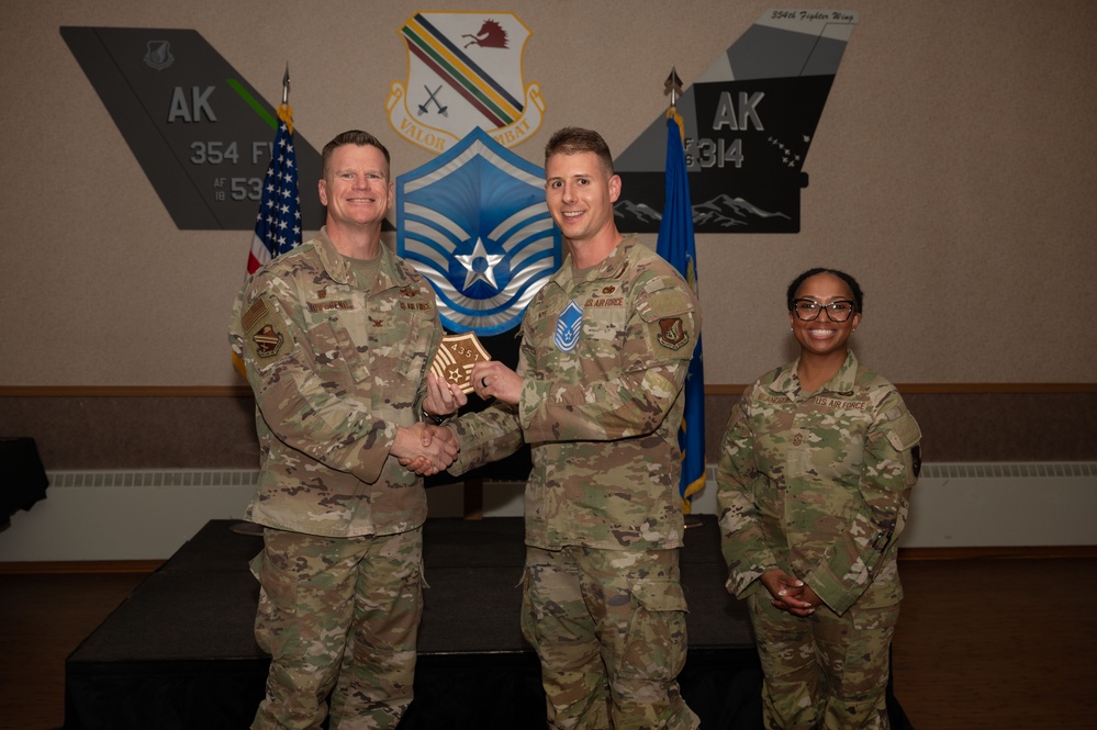 354th FW hosts a Master Sgt Release ceremony