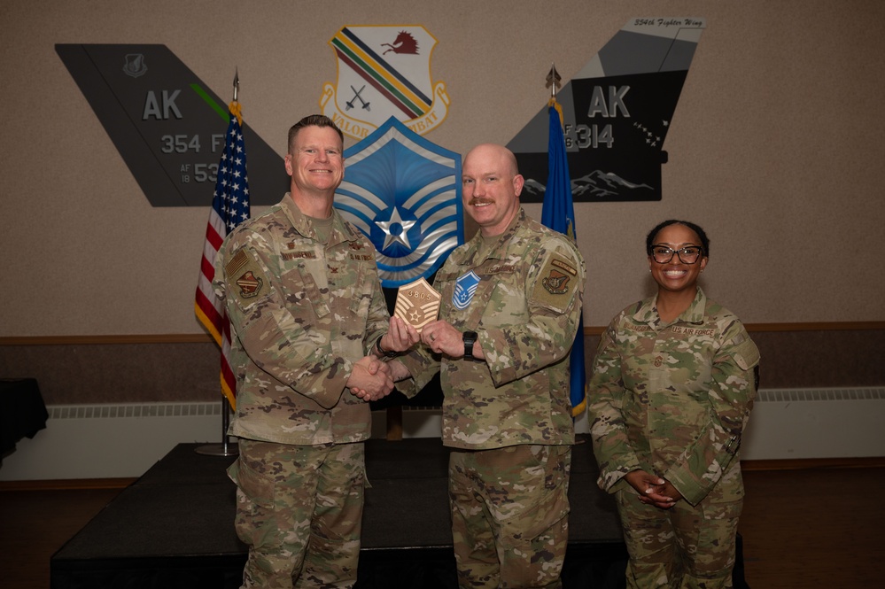 354th FW hosts a Master Sgt Release ceremony