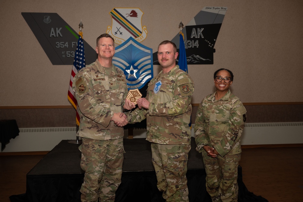 354th FW hosts a Master Sgt Release ceremony