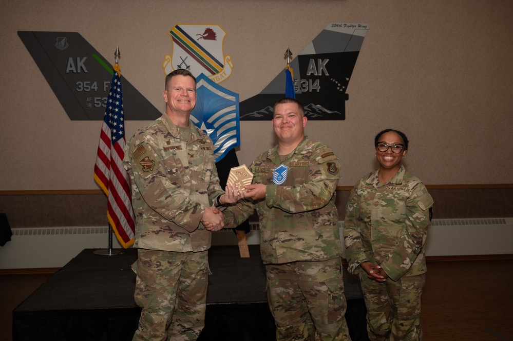 354th FW hosts a Master Sgt Release ceremony