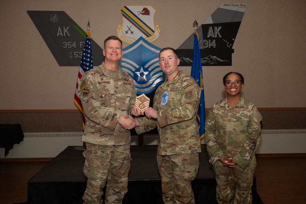 354th FW hosts a Master Sgt Release ceremony