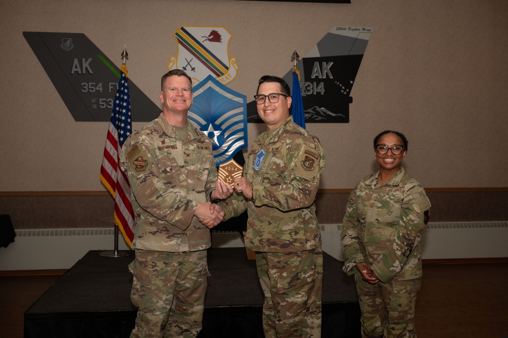 354th FW hosts a Master Sgt Release ceremony