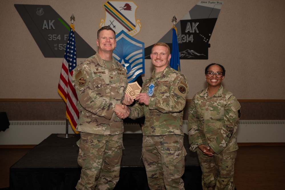 354th FW hosts a Master Sgt Release ceremony