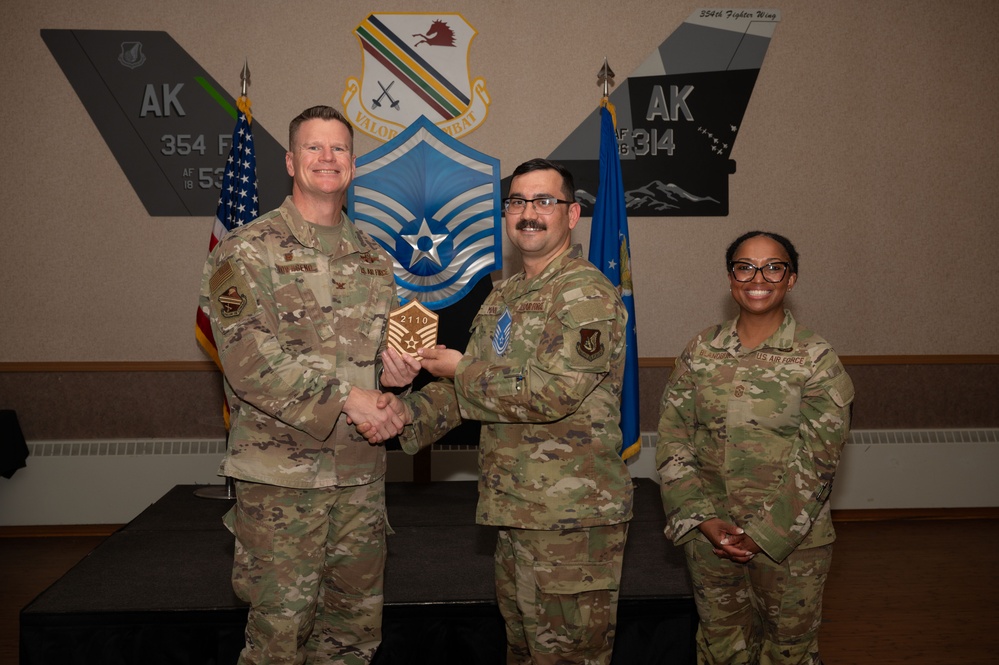 354th FW hosts a Master Sgt Release ceremony