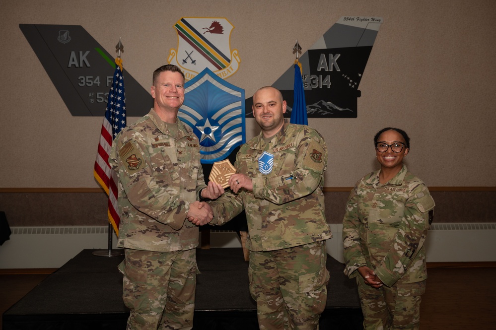 354th FW hosts a Master Sgt Release ceremony