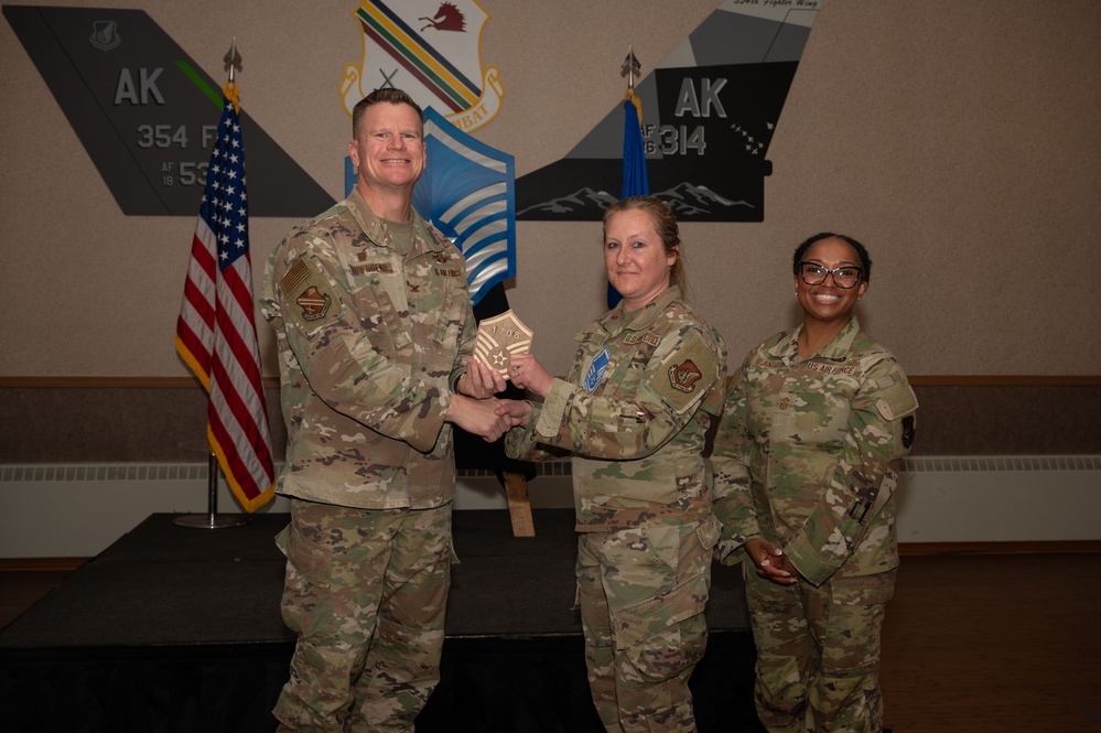 354th FW hosts a Master Sgt Release ceremony