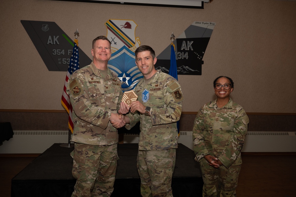 354th FW hosts a Master Sgt Release ceremony