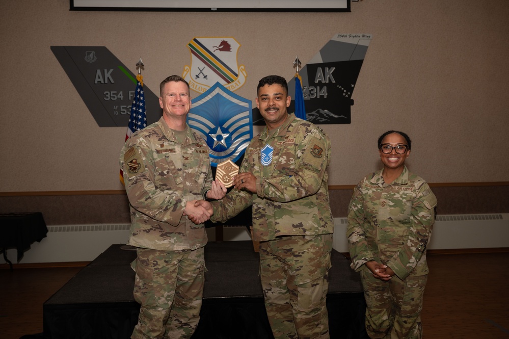 354th FW hosts a Master Sgt Release ceremony