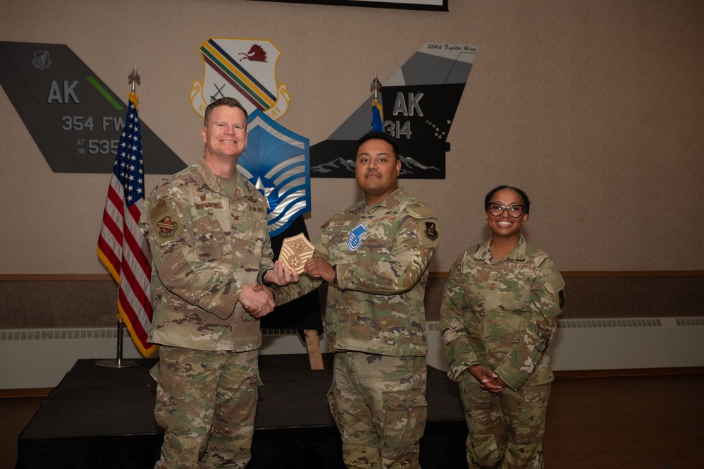 354th FW hosts a Master Sgt Release ceremony