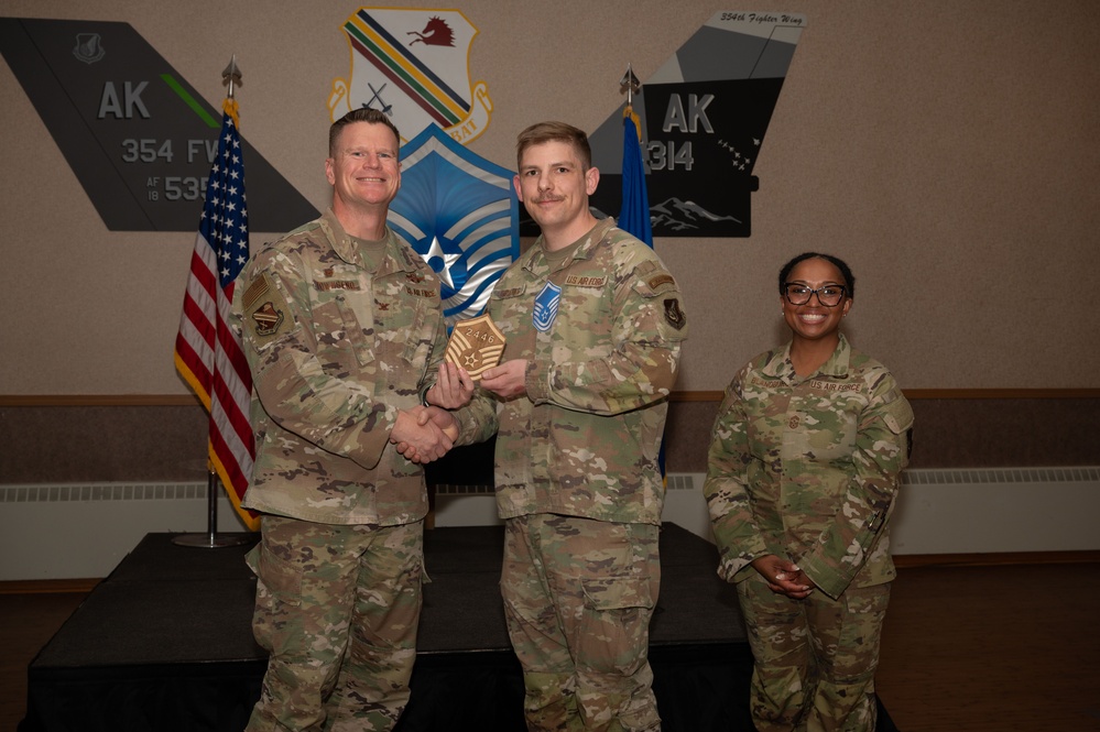 354th FW hosts a Master Sgt Release ceremony